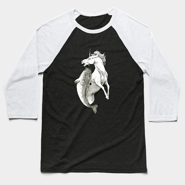 Birth of Unicorns Baseball T-Shirt by charamath